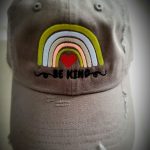 be kind rainbow embroidered hat