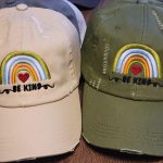 be kind rainbow embroidered hats