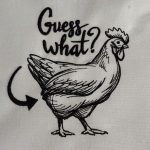 chicken embroidered logo