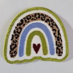 designer rainbow embroidered patch