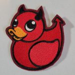 devil duck embroidered patch