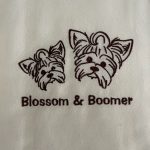 embroidered dog towel