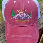 get high embroidered hat