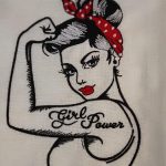 girl power embroidered logo