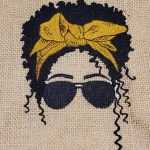 girl with sunglasses embroidered logo