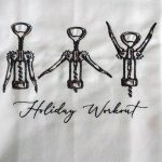 holiday workout embroidered towel