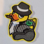 mobster duck embroidered patch