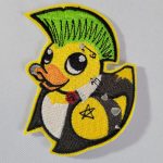 punk duck embroidered patch