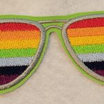 rainbow sunglasses embroidered patch