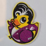 retro duck embroidered patch